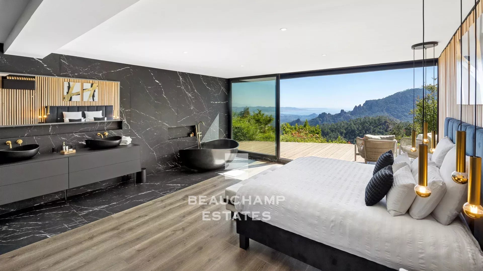 Villa contemporaine - 5 chambres, vue mer et montagne